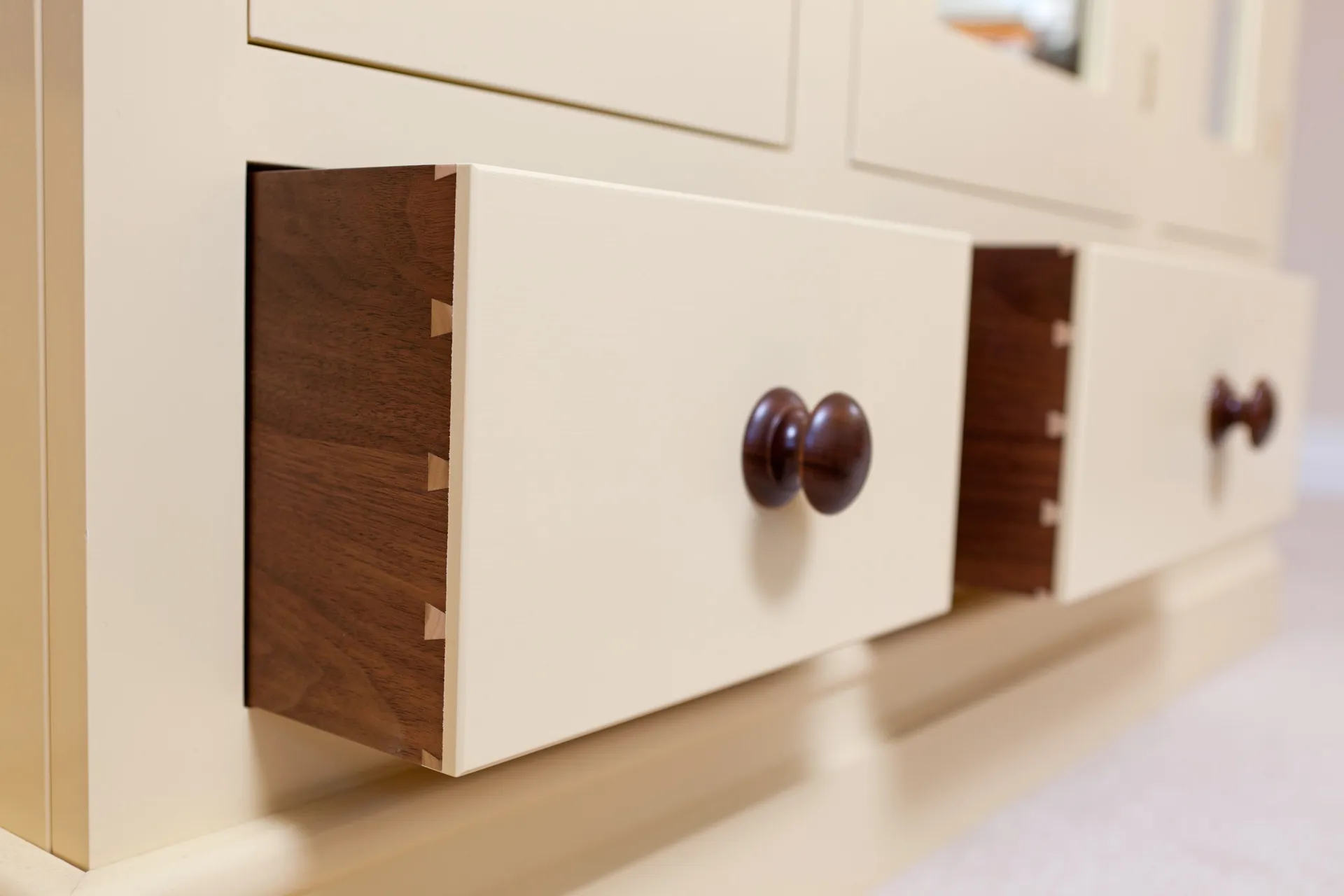 Cream & Walnut Wardrobe – photo 1